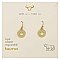 Gold Round Taurus Zodiac Earrings