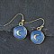 Vintage Celestial Blue Moon Gold Earrings