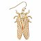 Gold Cicada Insect Earrings