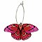 Radiant Red Luna Moth Celestial Hoop Earrings