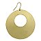 Brushed Gold Cutout Circle Earring