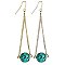 Turquoise Bead & Chain Earring