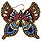 Estate Sale Chic Bead Butterfly Earrings