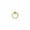 Green Crystal Gold Circle Ear Stacks Post Earrings