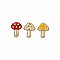 Fabulous Fungi Mushroom Post Earrings Set