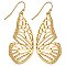 Gold Butterfly Wings Earrings