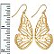 Gold Butterfly Wings Earrings