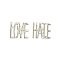Love Hate Silver Post Earrings