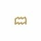 Aquarius Symbol Gold Post Earrings