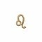 Leo Symbol Gold Post Earrings