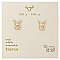 Taurus Symbol Gold Post Earrings