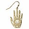 Palm of Fortune Gold Hand Earrings