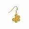 Sweet Honeycomb Gold Amber Earrings