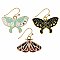 Mystical Moth Enamel Celestial Earrings