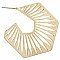 Geometric Gold Cutout Flat Hoop Earrings