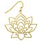 Lovely Lotus Gold Cutout Earrings