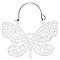 Shining Silver Butterfly Hoop Earrings