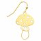 Night Sprout Gold Mushroom Earrings