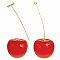 Cherry, Cherry Nice!  Resin Cherry Drop Earrings
