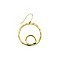 Loopdeloop Gold Hammered Circle Earrings