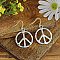 Hammered Peace Sign Earrings