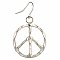 Silver Hammered Peace Earrings