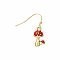 Tiny Shrooms Gold Toadstool Earrings
