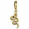 Sparkling Snake Gold Huggie Hoop Earrings