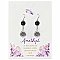 Peaceful Purple Silver Lotus Amethyst Earrings