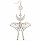 Oversized Celestial Luna Moth Silver Earrings