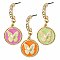 Spring Color Gold Butterfly Hoop Earring Set