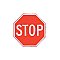 Red Stop Sign Embroidered Iron On Patch
