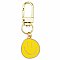Put on a Happy Face Gold Keychain