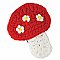 Crafty Knit Crochet Flower Toadstool Hairclip