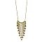 Gold Bar & Ball Chain Fringe Long Necklace