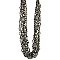 Silver Bead & Metallic Thread Necklace