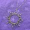 Silver Sunburst Crystal Necklace