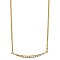 Crystal Pave Bar Gold Necklace