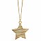 Star Style Lined Gold Star Necklace