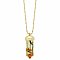 Cottage Floral Dried Yellow Flower Crystal Necklace