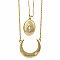 Night Sparkle Gold Moon Layer Necklace