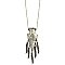 Silver Arrowhead Feathers Pendant Necklace