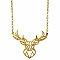 Woodland Warrior Gold Deer Necklace