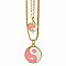 Lovely Balance Pink Heart Yin Yang Necklace Set