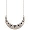 Black & Silver Triangle Bib Necklace