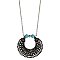 Antiqued Silver & Turquoise Bali Necklace