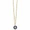 Calming Blue Eye Charm Gold Necklace