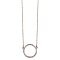 Sparkle 'Round Town Clear Crystal Circle Silver Necklace