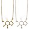 Chemical Reactions Caffeine Molecule Necklace