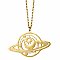 Planetary Alignment Gold Saturn Necklace